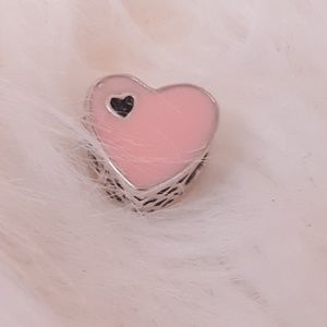 Genuine Pandora pink Heart Charm.